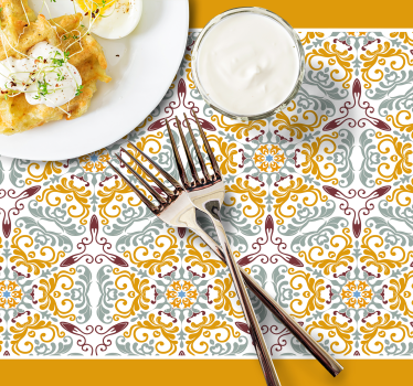 Originele placemat elegant ornamentaal patroon - TenStickers