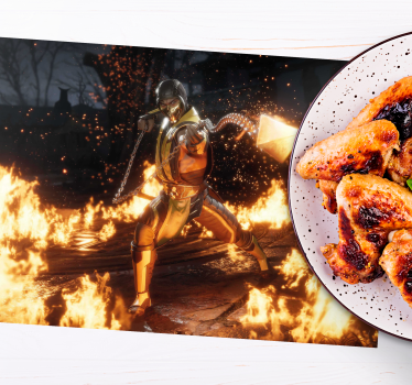Originele placemat fierce character actie - TenStickers