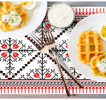 Originele placemat geometrisch bloemenpatroon - TenStickers