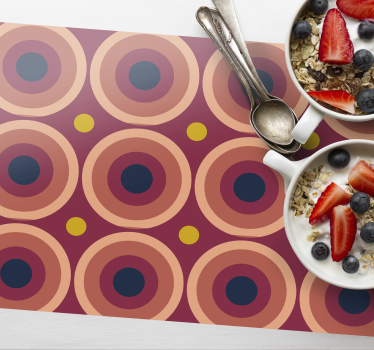 Originele placemat geometrisch cirkelpatroon - TenStickers