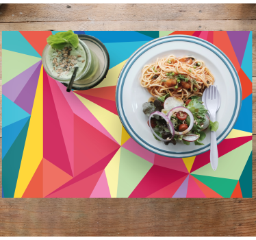 Originele placemat geometrische kleurencompositie - TenStickers
