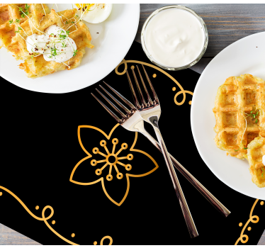 Originele placemat graceful botanisch element - TenStickers