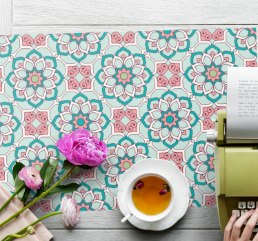 Originele placemat in bloemillustratiestijl - TenStickers