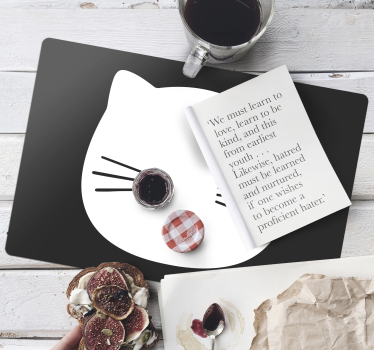 Originele placemat kattengezichtvorm - TenStickers