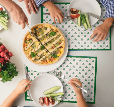 Originele placemat klaverpatroon oppervlak - TenStickers
