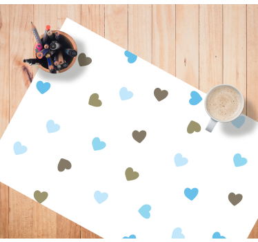 Originele placemat kleurrijk hartpatroon - TenStickers