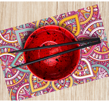 Originele placemat kleurrijk mandala patroon - TenStickers