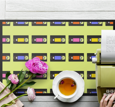 Originele placemat kleurrijk videobandpatroon - TenStickers