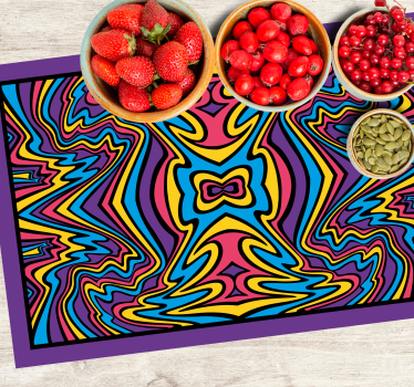 Originele placemat kleurrijke abstracte draaien - TenStickers