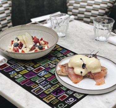 Originele placemat kleurrijke alfabetletters - TenStickers