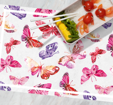Originele placemat kleurrijke vlinderarrangementen - TenStickers