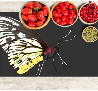 Originele placemat kleurrijke vlinderillustratie - TenStickers