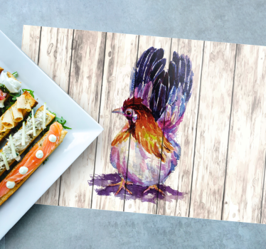 Originele placemat kleurrijke vogelillustratie - TenStickers