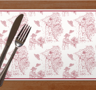 Originele placemat landelijke oogstscène - TenStickers
