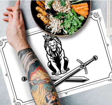 Originele placemat leeuwenkoning embleem - TenStickers