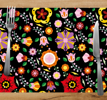 Originele placemat levendige bloemeninspiratie - TenStickers