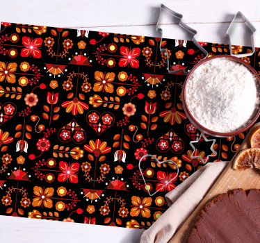 Originele placemat levendige botanische compositie - TenStickers