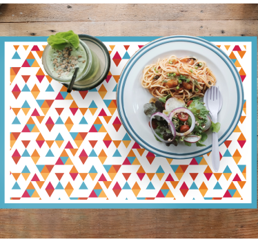 Originele placemat levendige geometrische indeling - TenStickers