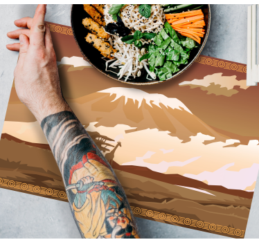 Originele placemat majestueus berglandschap - TenStickers