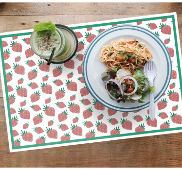 Originele placemat met aardbeienmotief - TenStickers