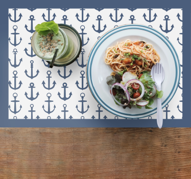Originele placemat met ankerpatroon oppervlak - TenStickers