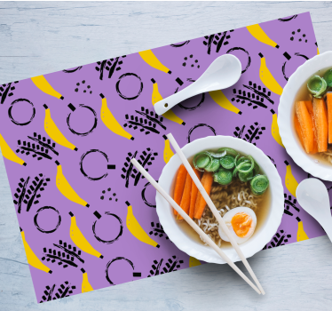 Originele placemat met bananenpatroon - TenStickers