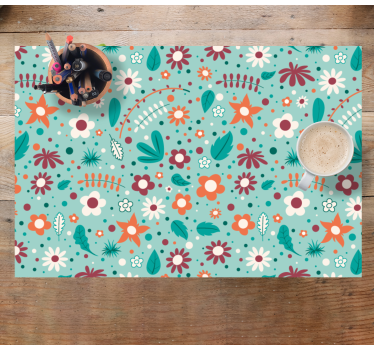 Originele placemat met bloemenmotief - TenStickers