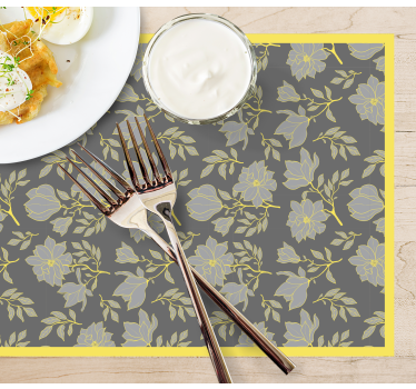 Originele placemat met bloemenprint overlay - TenStickers