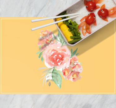 Originele placemat met bloemig patroon accent - TenStickers