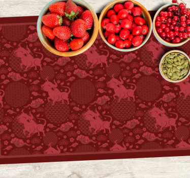 Originele placemat met charmant stierenpatroon - TenStickers