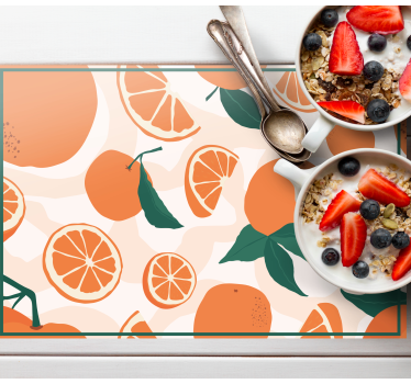 Originele placemat met citrusplakjes motief - TenStickers