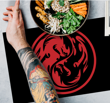 Originele placemat met draak embleem motief - TenStickers