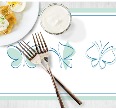 Originele placemat met elegante vlindermotieven - TenStickers