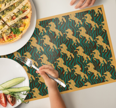 Originele placemat met gedurfd eenhoornpatroon - TenStickers
