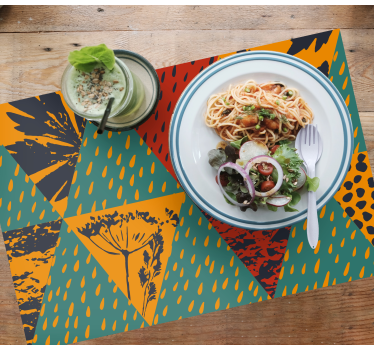 Originele placemat met gedurfd geometrisch patroon - TenStickers