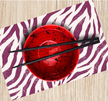 Originele placemat met gedurfde kleurrijke kom - TenStickers