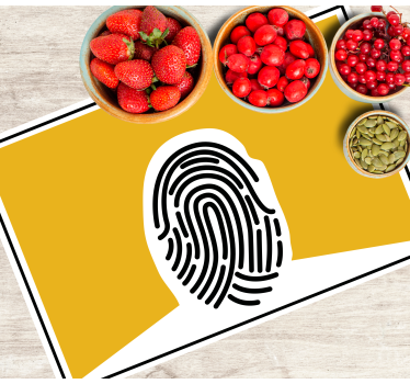 Originele placemat met gestileerde vingerafdruk grafiek - TenStickers