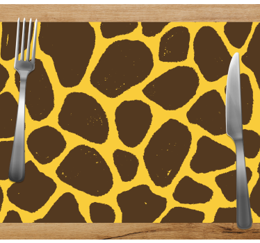 Originele placemat met giraffenprint patroon - TenStickers