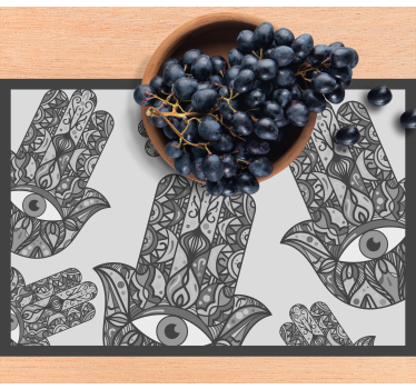 Originele placemat met ingewikkelde handpatronen - TenStickers