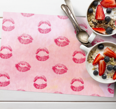 Originele placemat met kiss mark patroon - TenStickers