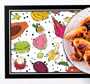 Originele placemat met kleurrijk fruitmotief - TenStickers