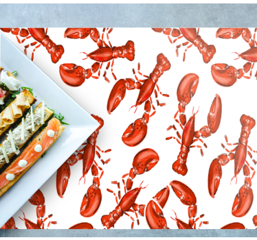 Originele placemat met kreeftenpatroon oppervlak - TenStickers