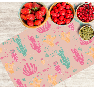 Originele placemat met levendig cactuspatroon - TenStickers