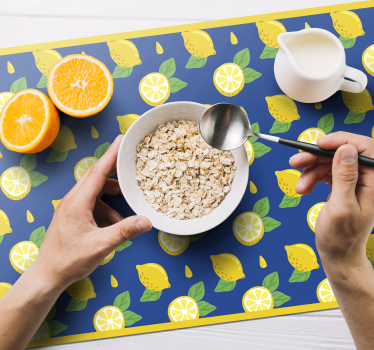 Originele placemat met levendig citroenpatroon - TenStickers