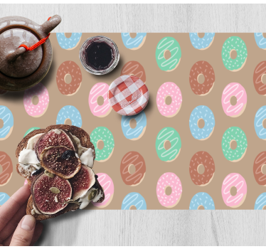 Originele placemat met levendig donutmotief - TenStickers