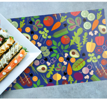 Originele placemat met levendig groentemotief - TenStickers