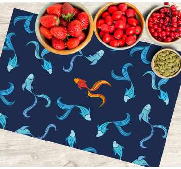 Originele placemat met levendig vissenmotief - TenStickers