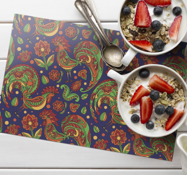 Originele placemat met levendige bloempatronen - TenStickers