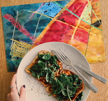 Originele placemat met levendige geometrische patronen - TenStickers