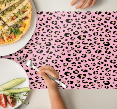 Originele placemat met luipaardprint esthetiek - TenStickers